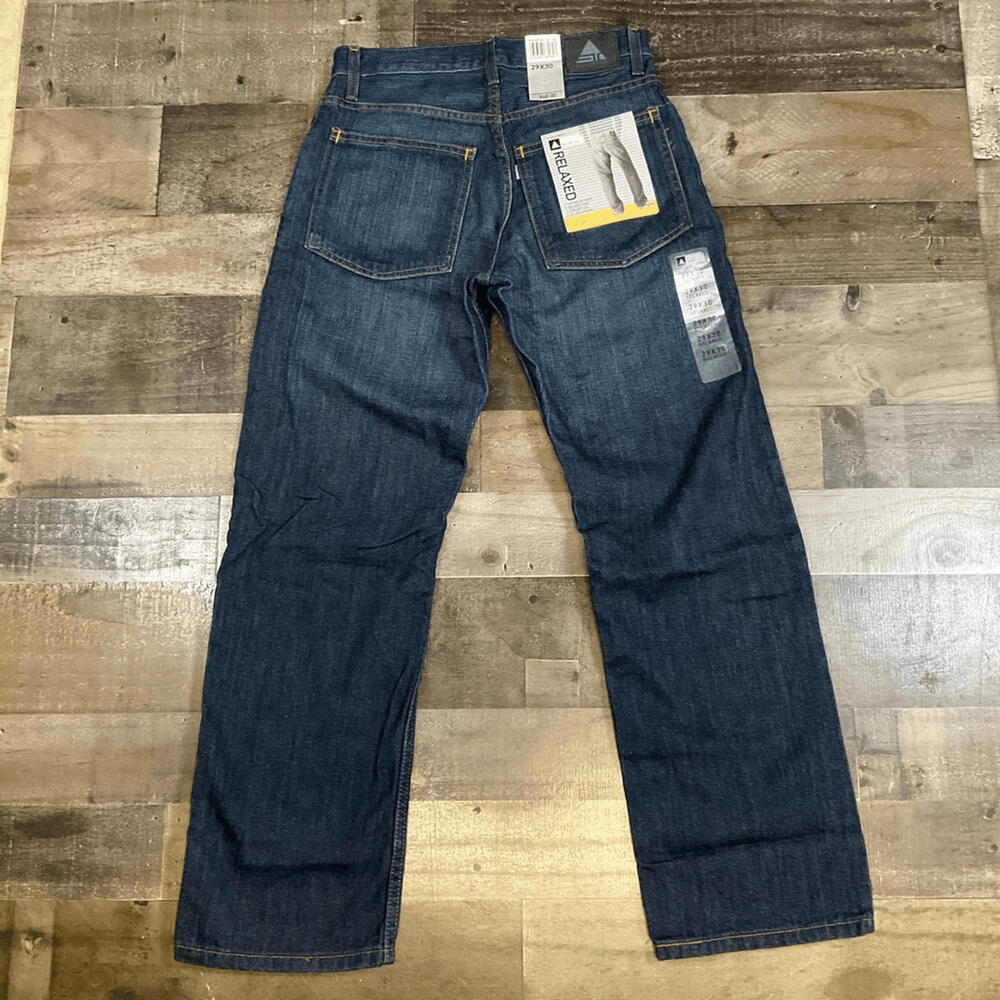 Silvertab Men’s Size 29x30 Straight Leg Jeans Blue Dark Wash Denim Relaxed NWT - Picture 2 of 6